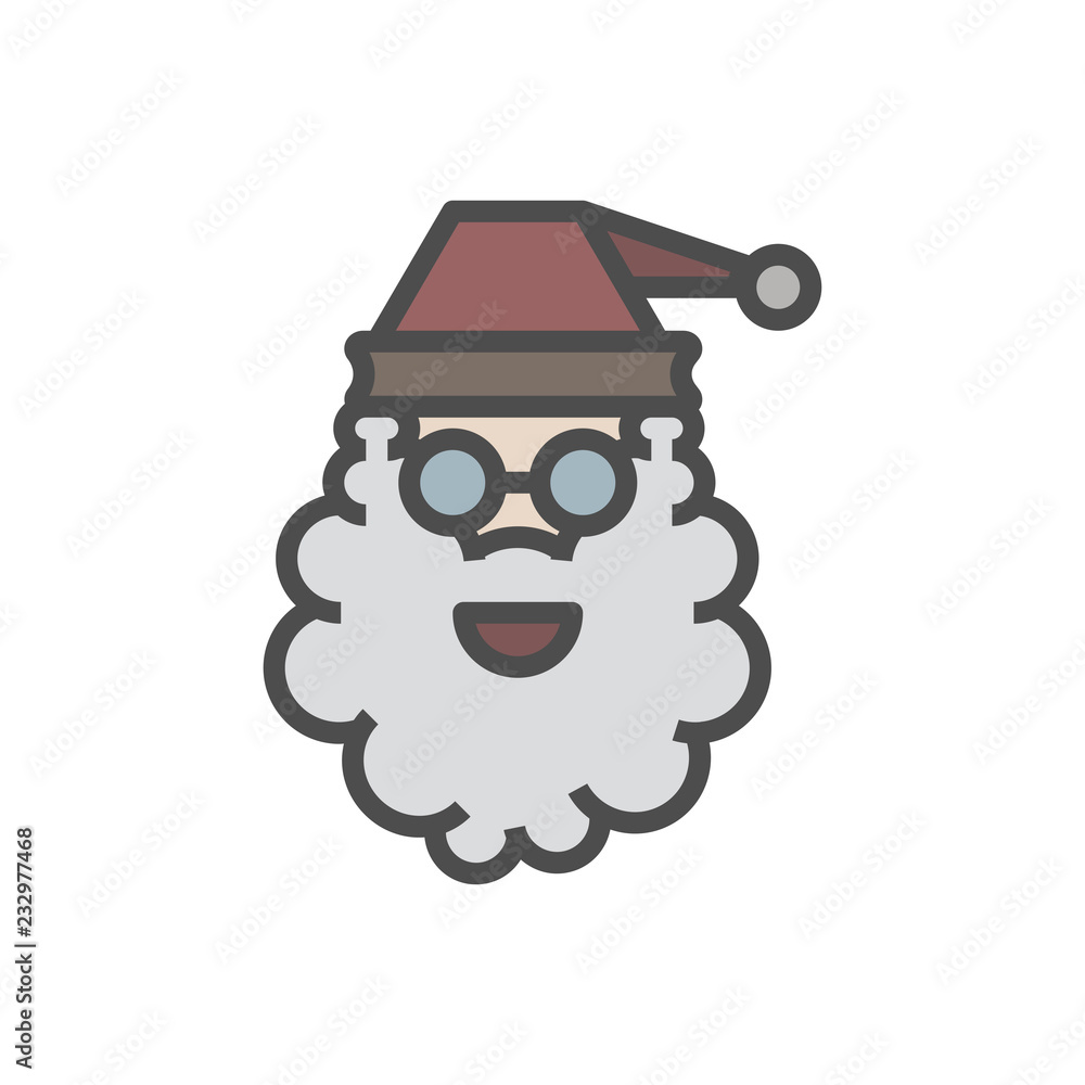 Christmas Santa Claus line icon