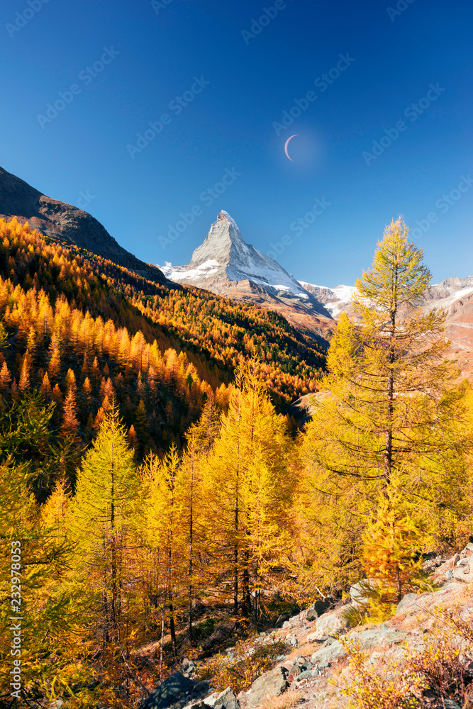 Matterhorn slopes in autumn
