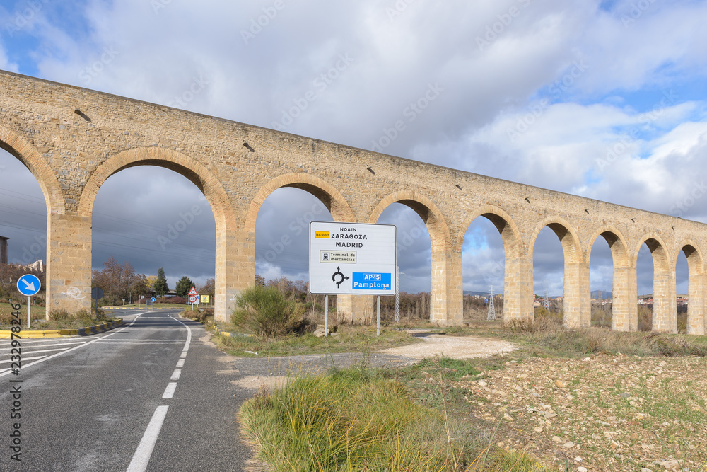 Noain aqueduct (near Pamplona), Navarre, Spain