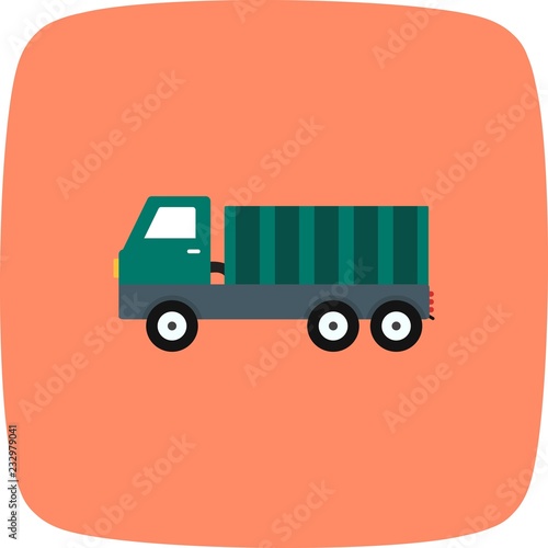  Dumper Transport  Flat Curve Icon