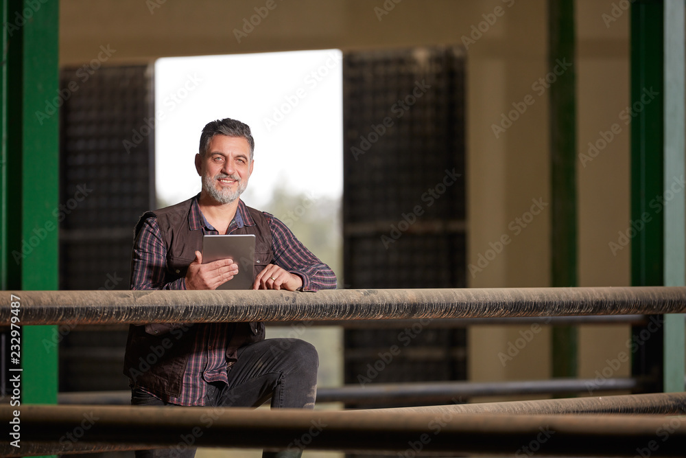 Farmer with Digital Tablet Farmer with Digital Tablet