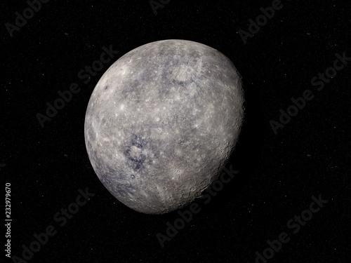 3d rendered illustration of mercury