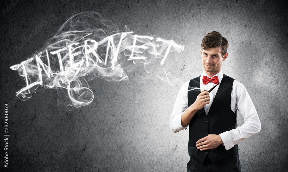 Conceptual image of young businessman. Conceptual image of young businessman.