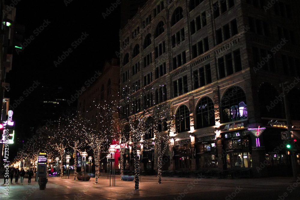 Streets of Denver at Night