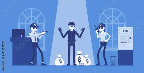 Bank robber caught by police