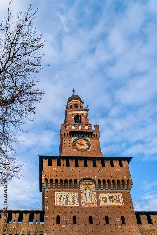 Castello Sforzesco Exterior, Milan, Italy