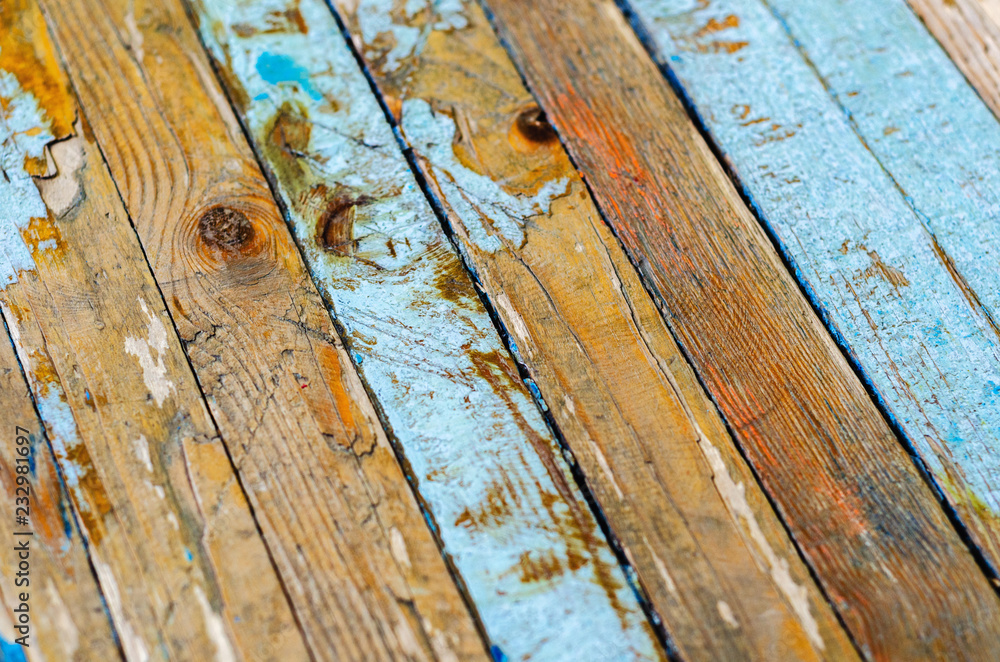 old boards with a shabby blue paint. background old boards with a shabby blue paint. background