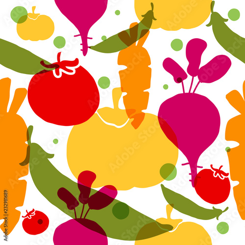 Vegetables seamless pattern.