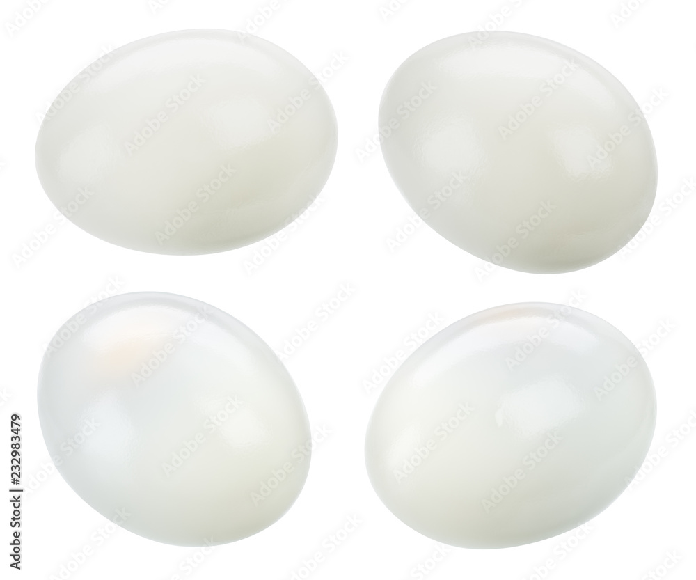Obraz premium Egg. Peeled boiled egg isolated. With clipping path. Collection.
