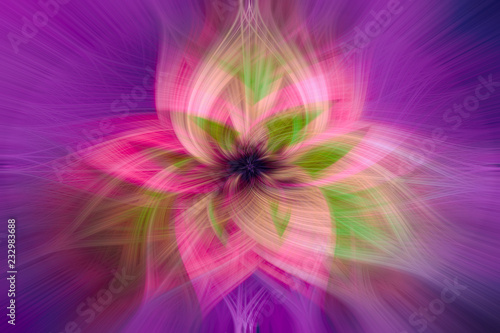 Beautiful symmetrical flower abstract background