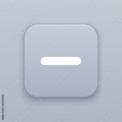 Free Download Minus, gray vector button with white icon - GFXLoad