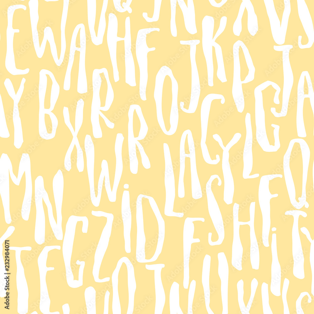 Yellow light seamless pattern with abc or alphabet. Yellow light seamless pattern with abc or alphabet.