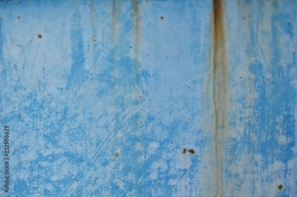 Obraz premium rust on old blue wall background
