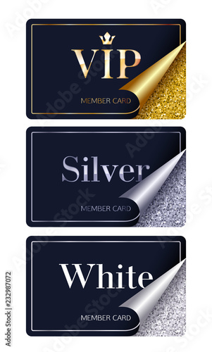 Member or discount cards with abstract background