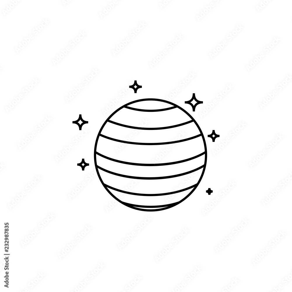 Planet linear icons isolated universe concept Planet linear icons isolated universe concept