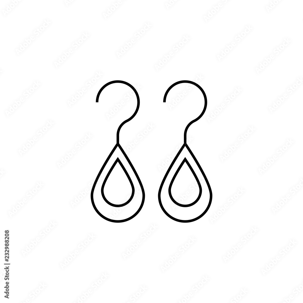 Earring icon. Trendy modern flat linear vector Earring icon on white background from thin line Luxury collection, editable outline stroke vector illustration Earring icon. Trendy modern flat linear vector Earring icon on white background from thin line Luxury collection, editable outline stroke vector illustration