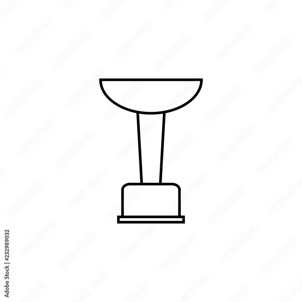 Trophy cup line icon vector. Trophy cup line icon vector.