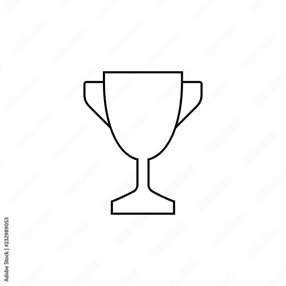 Trophy cup line icon vector. Trophy cup line icon vector.