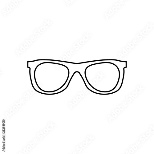 Glasses icon vector. Line eyeglasses symbol. Trendy flat outline ui sign design. Thin linear graphic pictogram for web site, mobile application. Logo illustration.