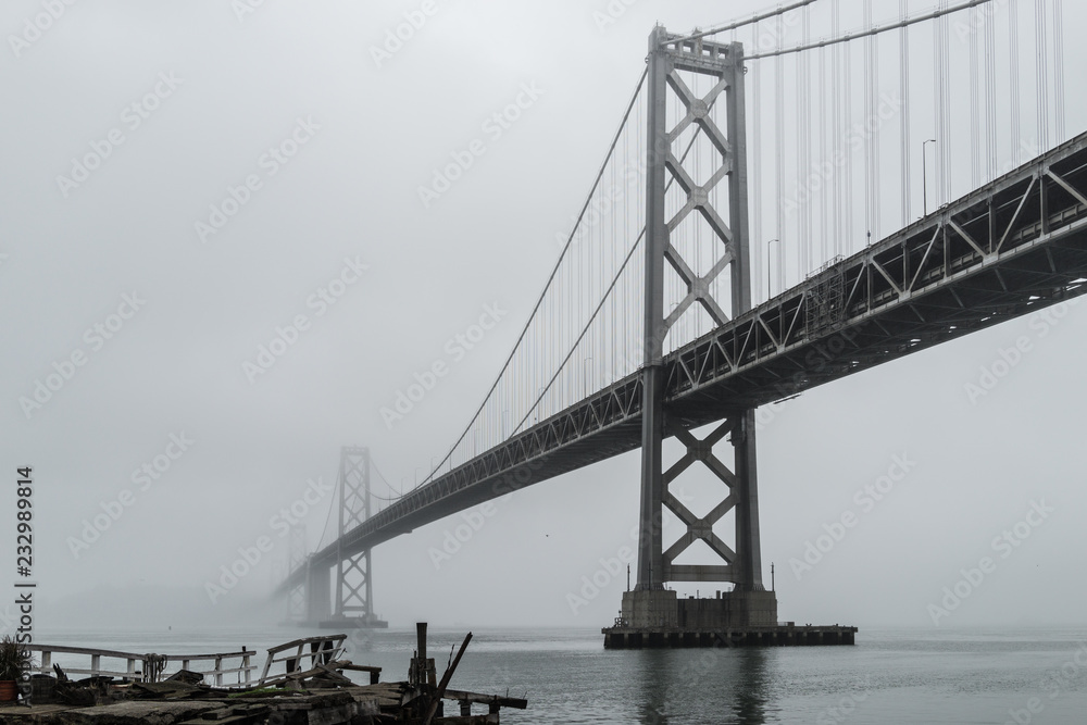 Foggy Bay bridge San Francisco