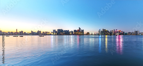 Beautiful city nightscape in Hangzhou  China