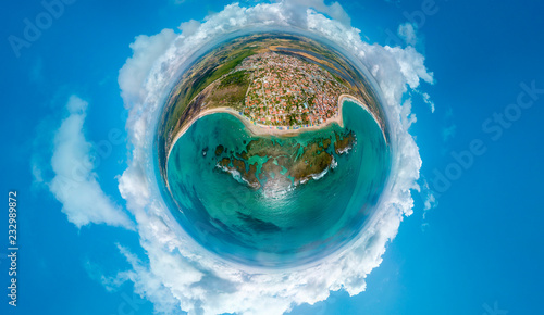 Little planet of Porto de Galinhas beach, Pernambuco, Ipojuca, Brazil - One of the most beautiful beaches in the world