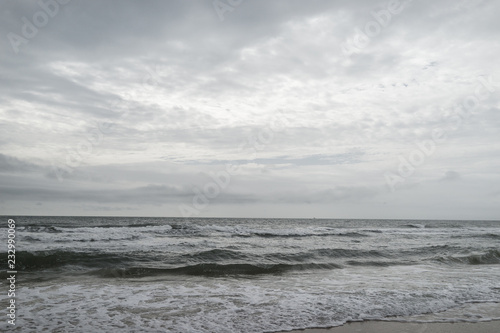 Grey Waves on the Beach