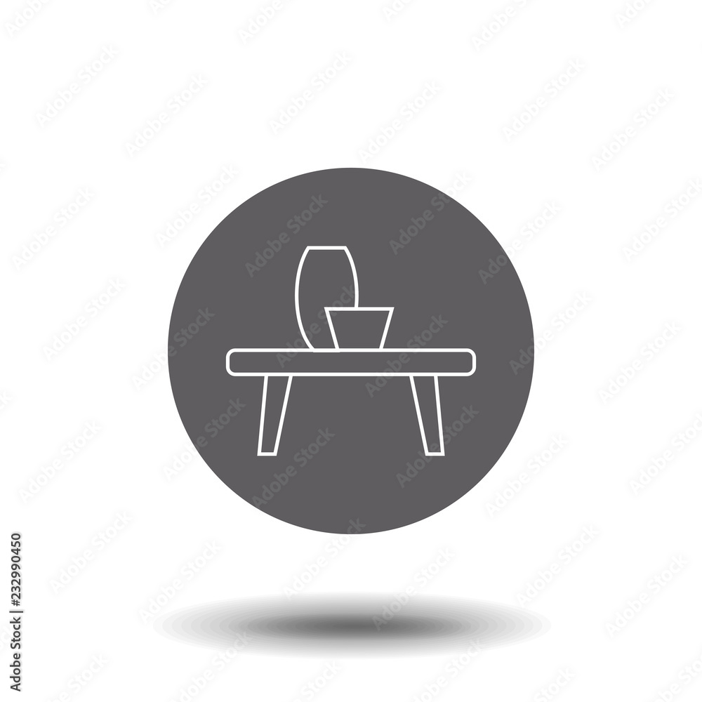 Table concept line icon. Linear Table concept outline symbol design. This simple element illustration can be used for web and mobile Table concept line icon. Linear Table concept outline symbol design. This simple element illustration can be used for web and mobile