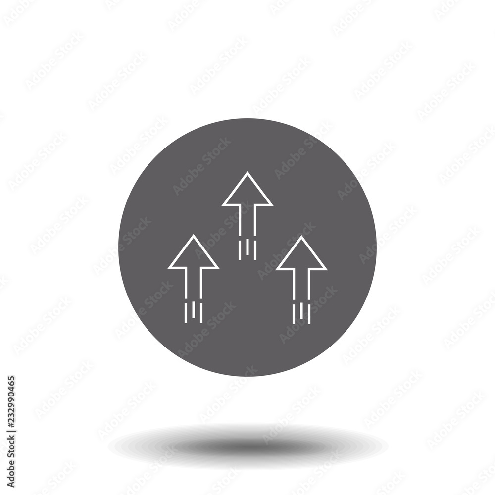 Up arrow concept line icon. Linear Up arrow concept outline symbol design. This simple element illustration can be used for web and mobile Up arrow concept line icon. Linear Up arrow concept outline symbol design. This simple element illustration can be used for web and mobile