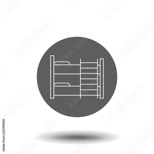 Bunk bed icon vector isolated on white background, Bunk bed transparent sign , linear symbol and stroke design elements in outline style