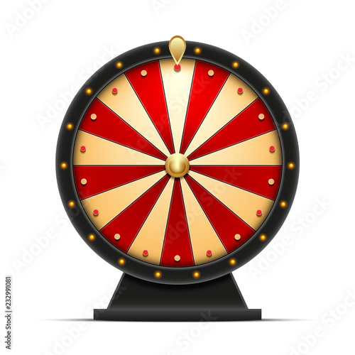 wheel of fortune 3d object isolated on white background
