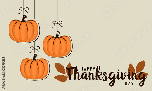 Thanksgiving greeting card or background. vector illustration.