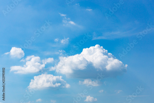 Blue Sky with white clould in season summer.