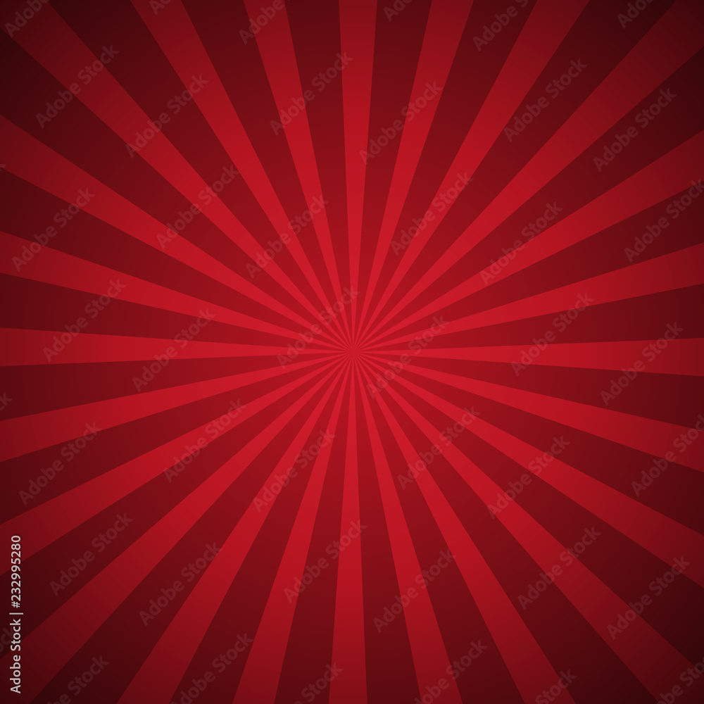 Abstract sunbeams background. Bright sunbeams on red background. Vector illustration. Abstract bright background Abstract sunbeams background. Bright sunbeams on red background. Vector illustration. Abstract bright background