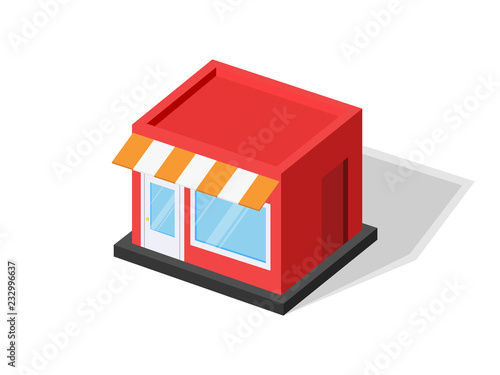 3d Isometric store icon