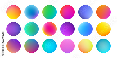 Gradient color circles with...
