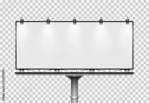 Blank big billboard. Mockup for your advertisement and design photo