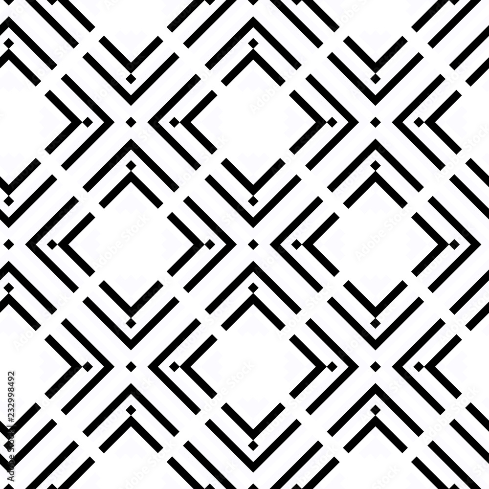 Black and white large scale vector seamless pattern geometric ornament Black and white large scale vector seamless pattern geometric ornament