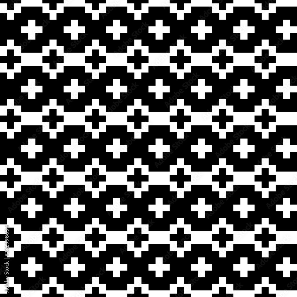 Black and white large scale vector seamless pattern geometric ornament Black and white large scale vector seamless pattern geometric ornament