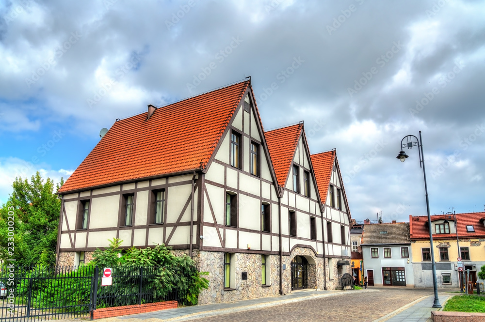 Traditional houses in Bydgoszcz, Poland