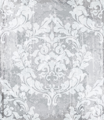 Vintage baroque ornamented background Vector. Royal luxury texture. Elegant decor design with old grunge effects