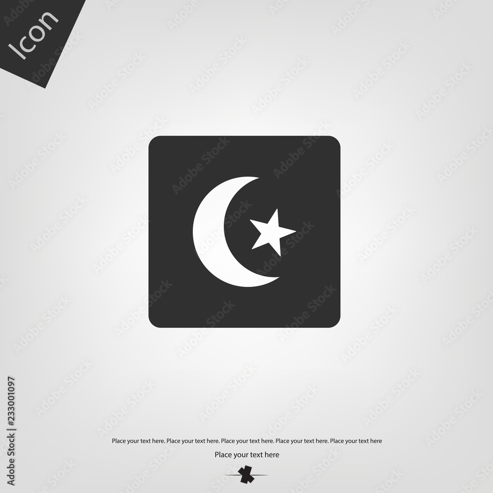 Moon with star icon Moon with star icon