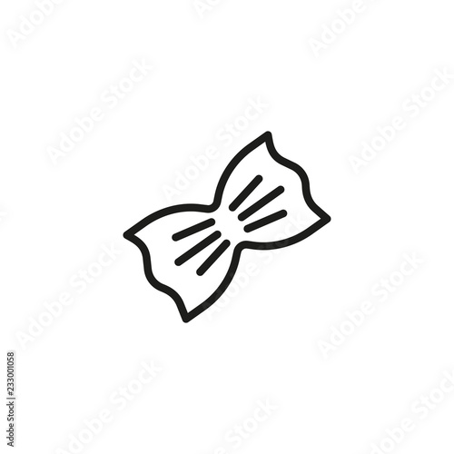 Farfalle pasta line icon. Cooking, menu, nutrition. Gourmet concept. Vector illustration can be used for topics like dinner, Italian cuisine, restaurant