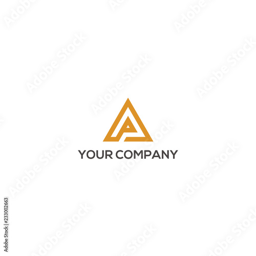 letter P Triangular logo