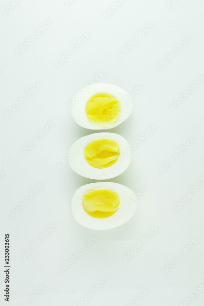 boiled egg on white background boiled egg on white background