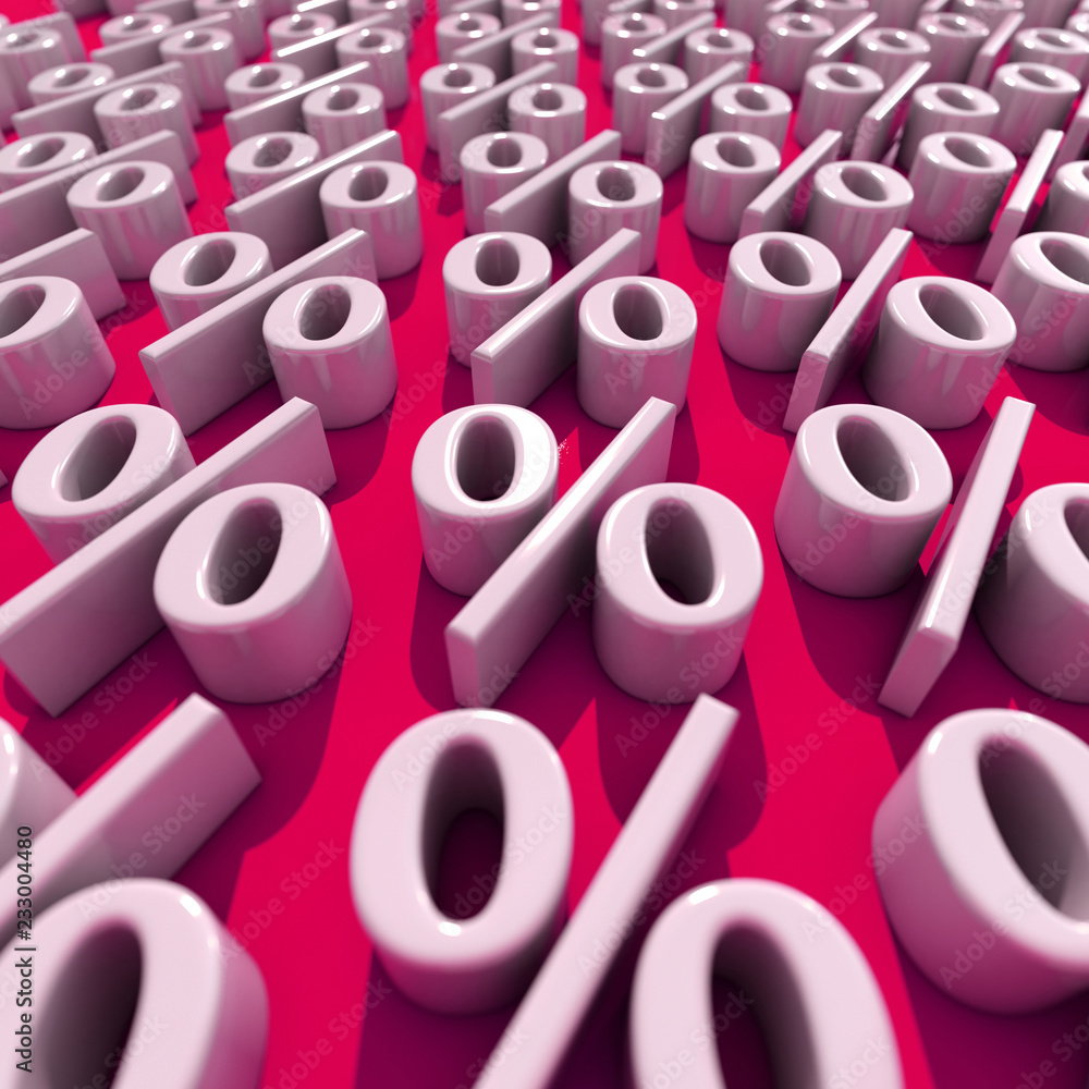 Fototapeta premium Percents Signs Abstract Background