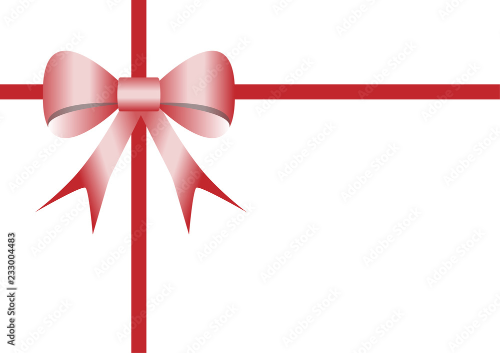Red ribbon bow over white background. vector illustration. Red ribbon bow over white background. vector illustration.