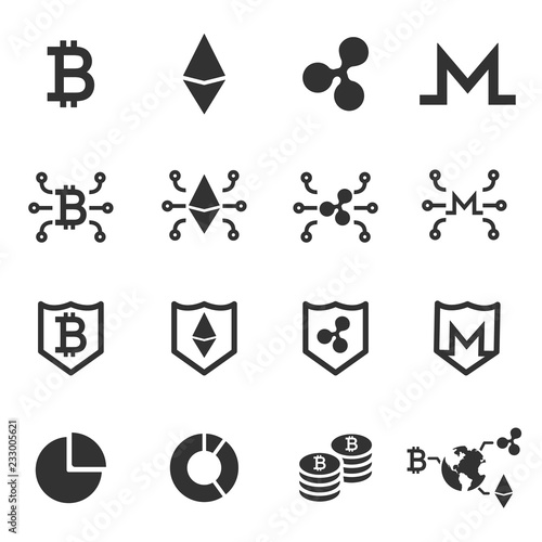 Cryptocurrency icon vector