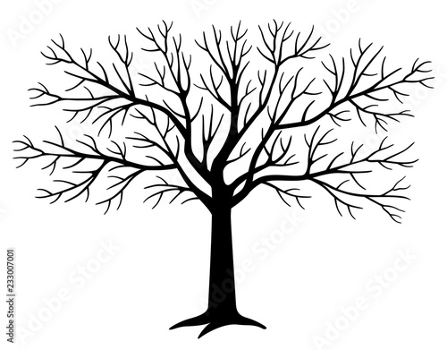 Black tree silhouette