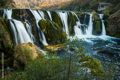 Strbacki buk waterfall on Una river  Bosnia and Croatia border